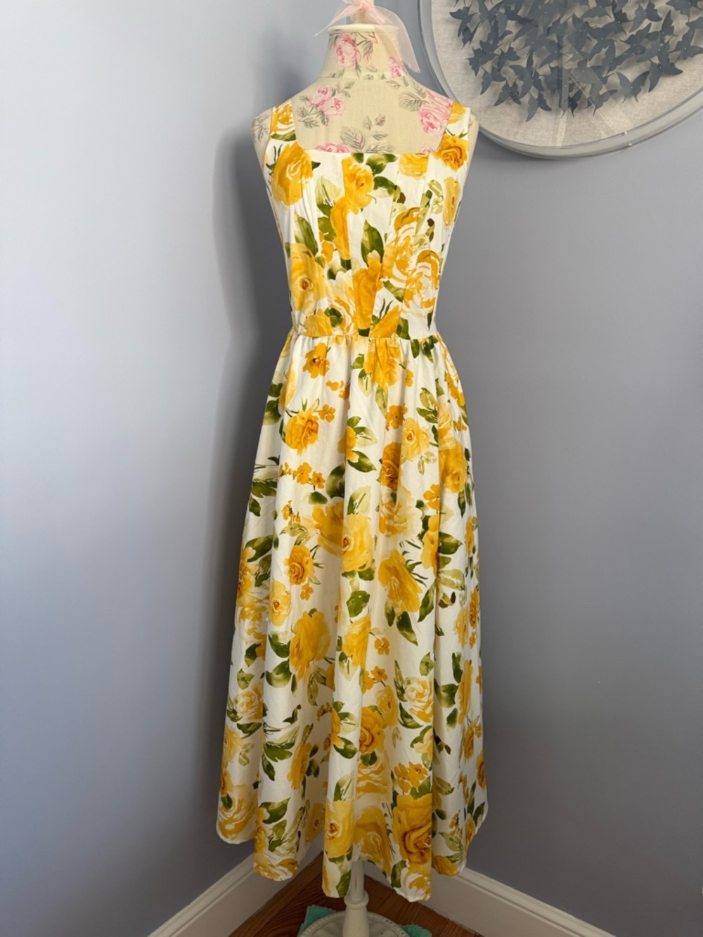Jason Wu Yellow Floral Midi Dress